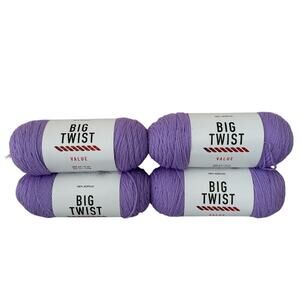 Big Twist Value Lilac #4 Medium Acrylic 6 oz 380 Yards 4 Pack